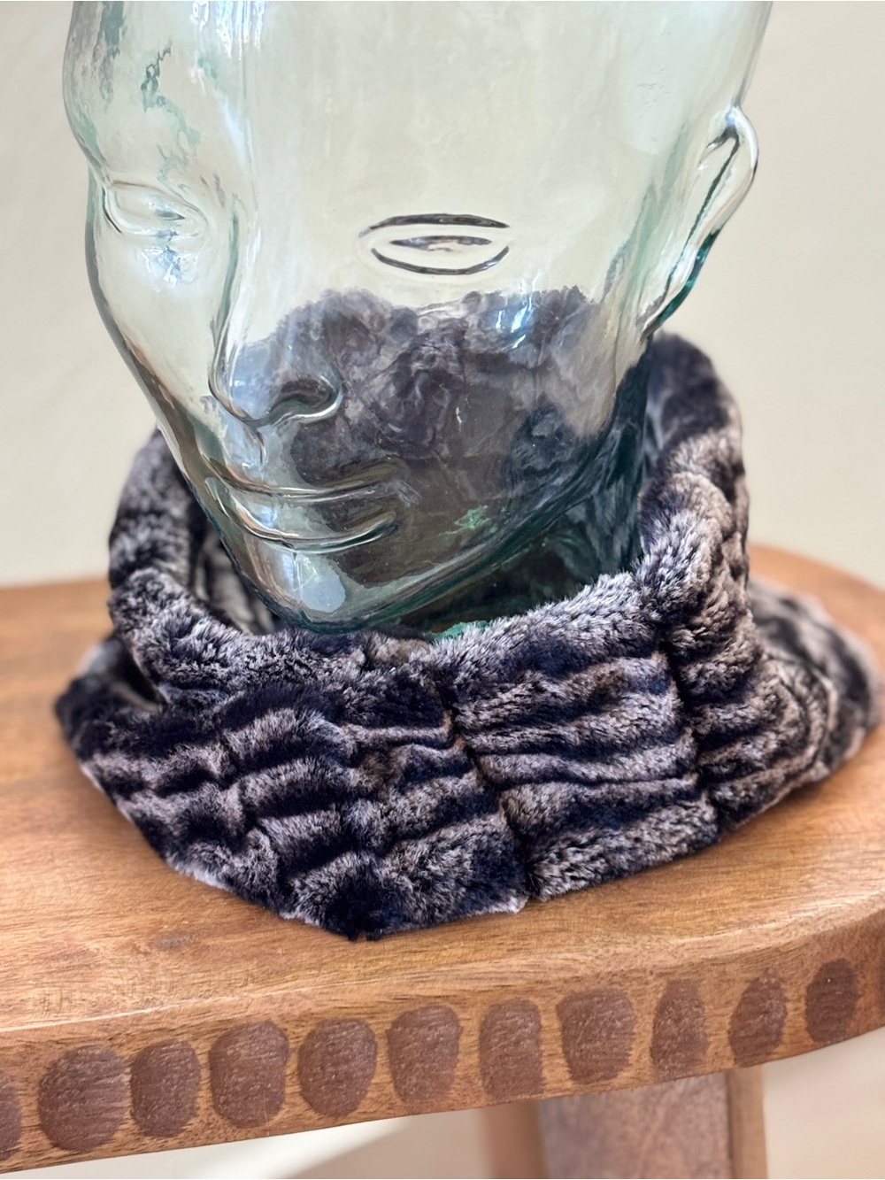 Pandemonium -  “Luxury Faux Fur in 8mm” Ribbed Striped Headband Neck warmer OS